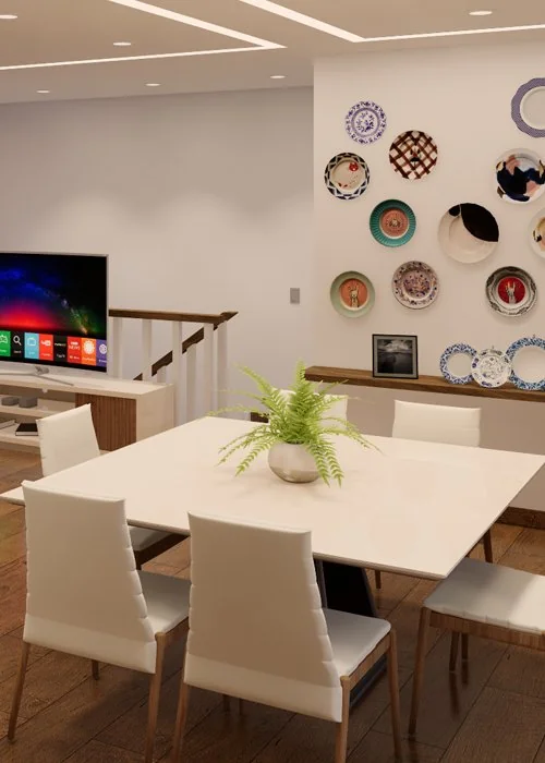 Interior design project with 3D visualization