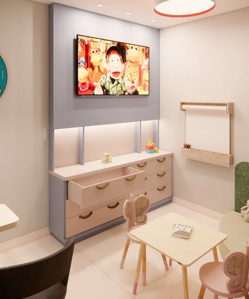 3D rendering of a child and adolescent psychology clinic